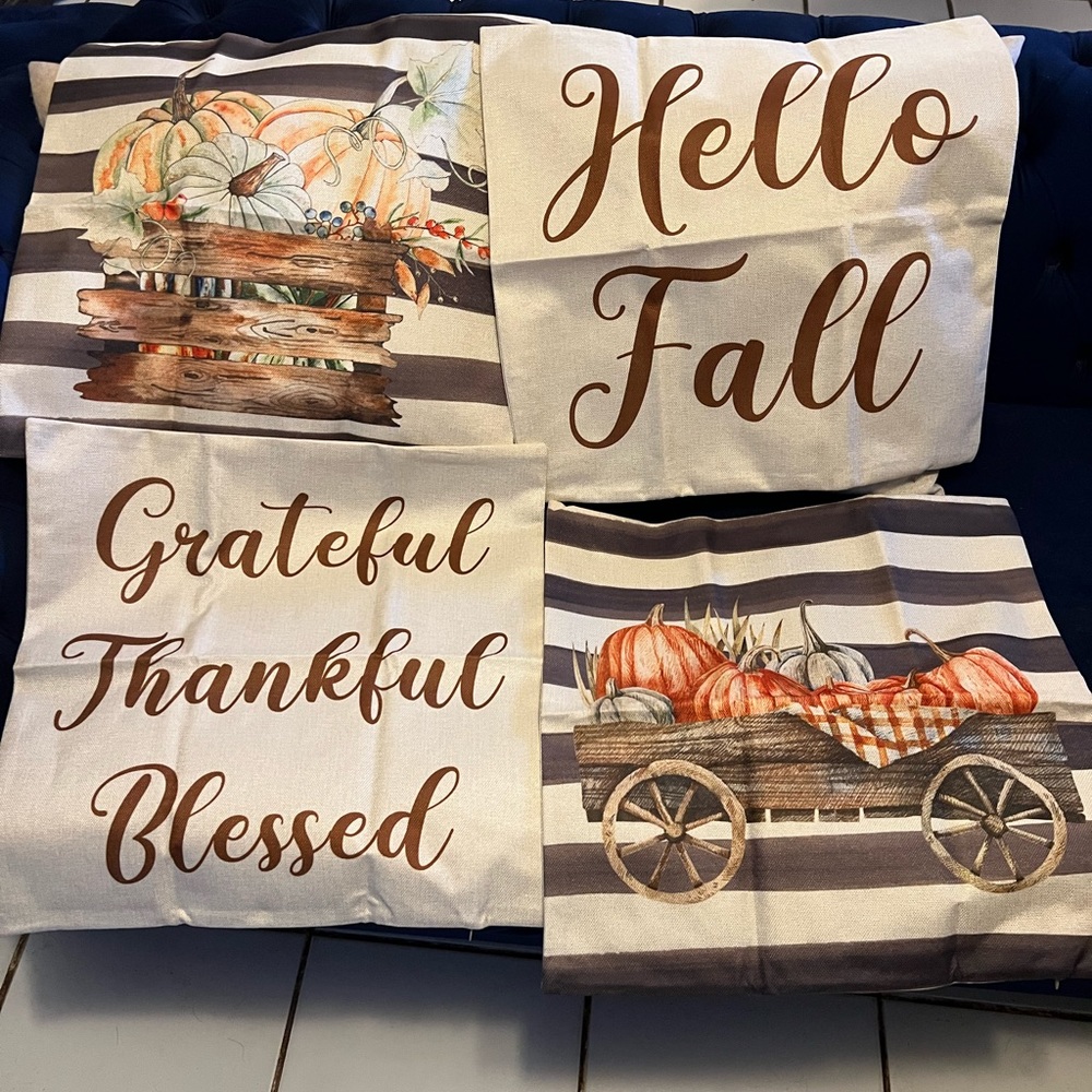 4 Autum pillow covers 18X18